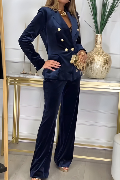 Nira™ | Ensemble Chic en Velours à Deux Pièces