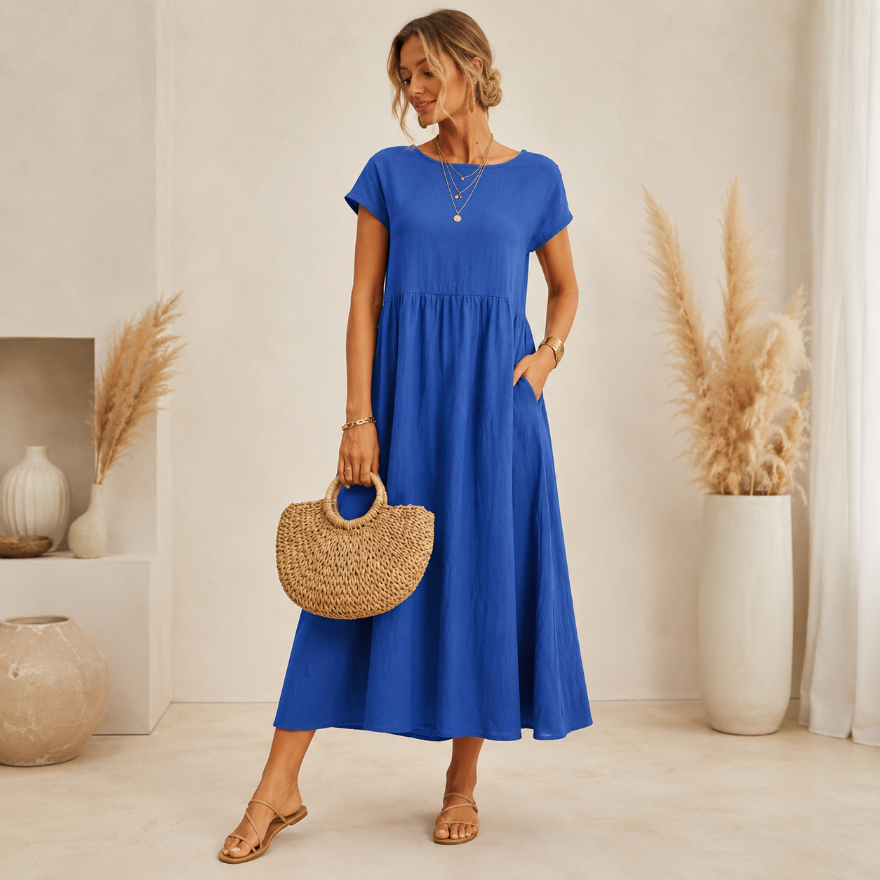 Delphine™ | Robe Maxi Gainante Avec Poches