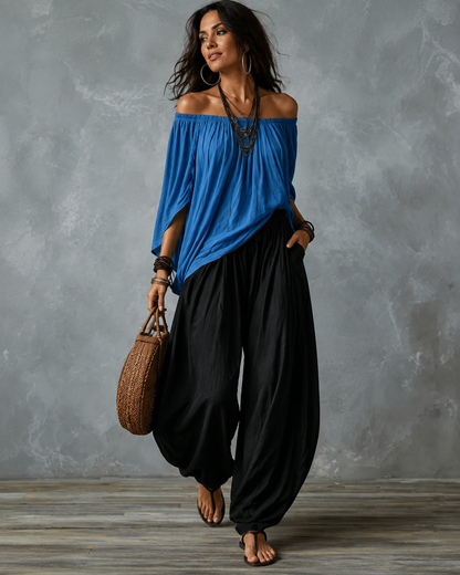 Laurine™ | Ensemble décontracté 2 pièces avec jambes larges