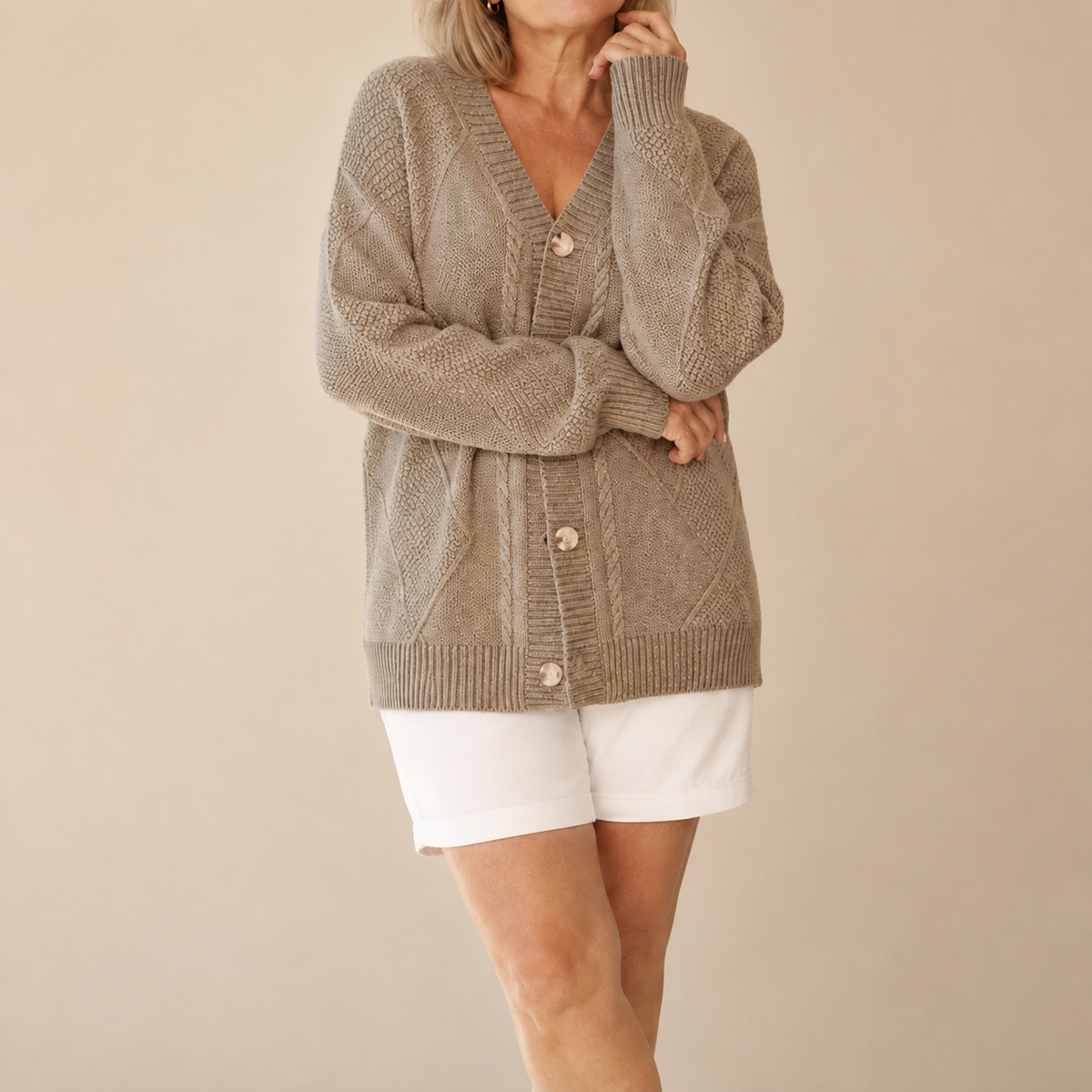 Delphine™ | Gilet doux tricoté avec boutons