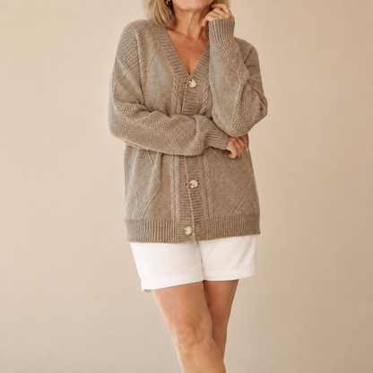 Delphine™ | Gilet doux tricoté avec boutons