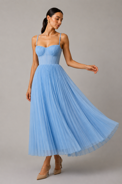 Margaux™ | Robe maxi plissée qui camoufle le ventre élégante