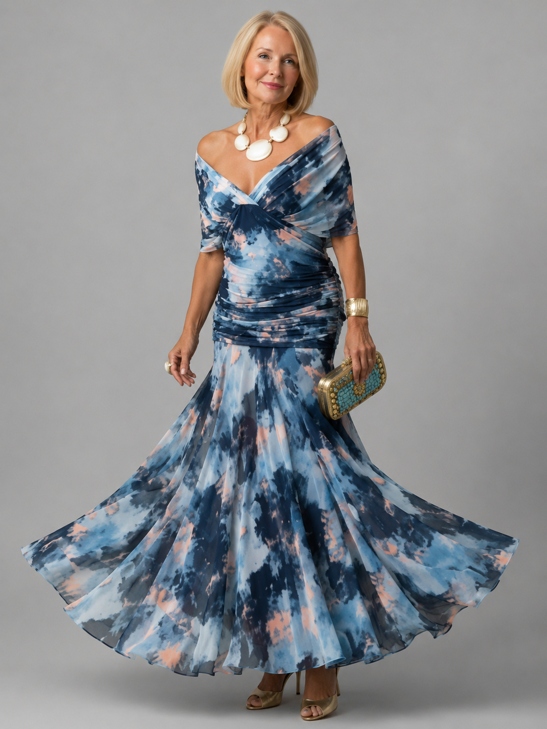 Evelina™ | Robe Maxi Élégante À Effet Ventre Plat