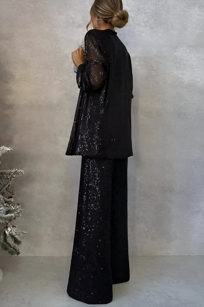 Zami™ | Ensemble Deux Pièces Pailleté Élégant