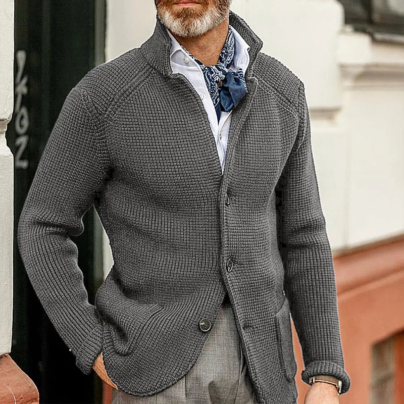 Kian™ | Cardigan Tricoté Côtelé Élégant