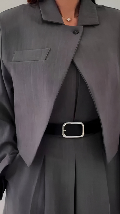 Zara™ | Ensemble de Deux Pièces avec Pantalon Large et Blazer Court