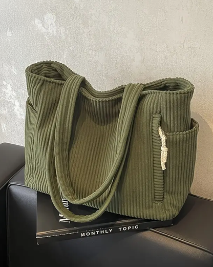 Lea™  | Sac à main côtelé avec détail cordon
