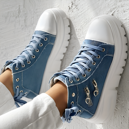 Elin™ | Baskets Orthopédiques Hautes en Denim