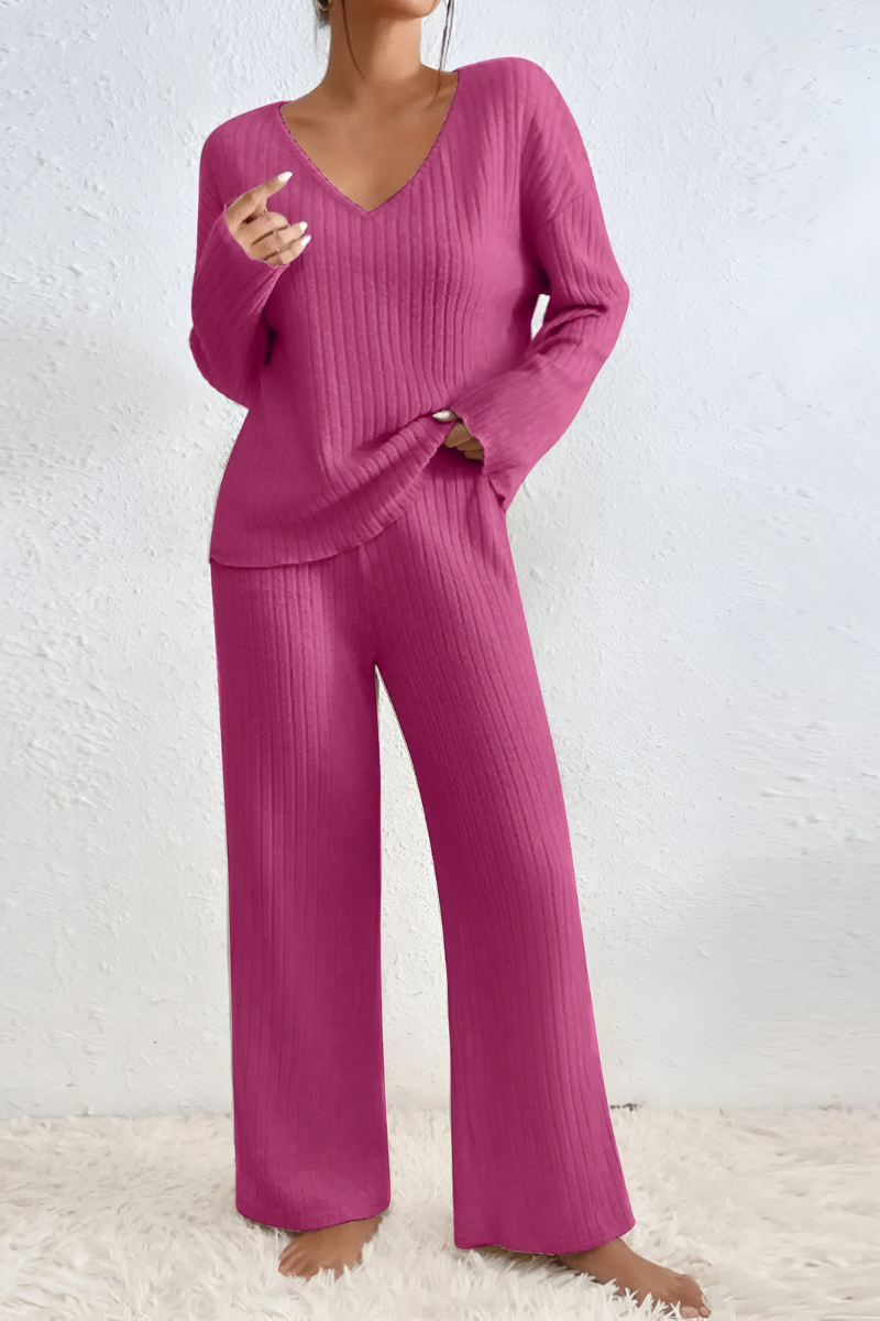 Amaris™ | Ensemble de salon tricoté côtelé doux