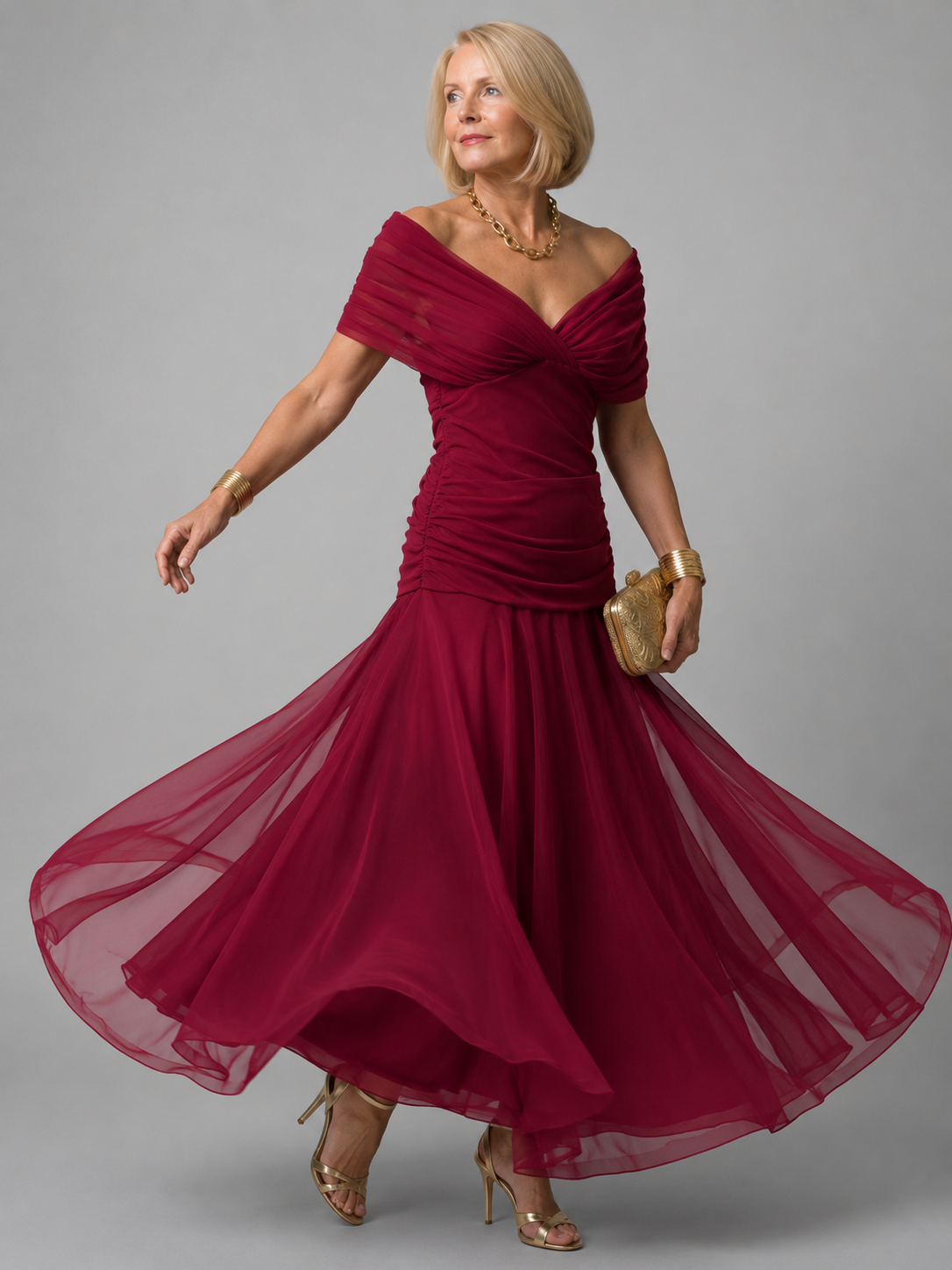 Evelina™ | Robe Maxi Élégante À Effet Ventre Plat