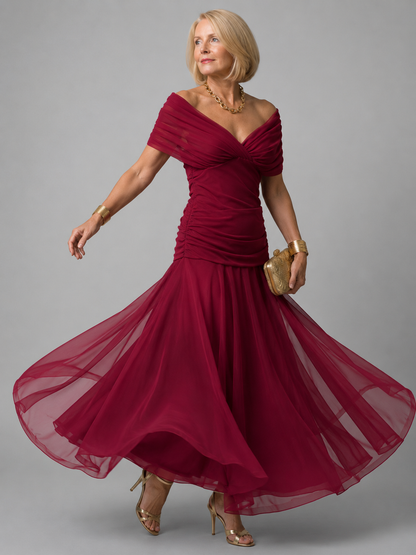Evelina™ | Robe Maxi Élégante À Effet Ventre Plat