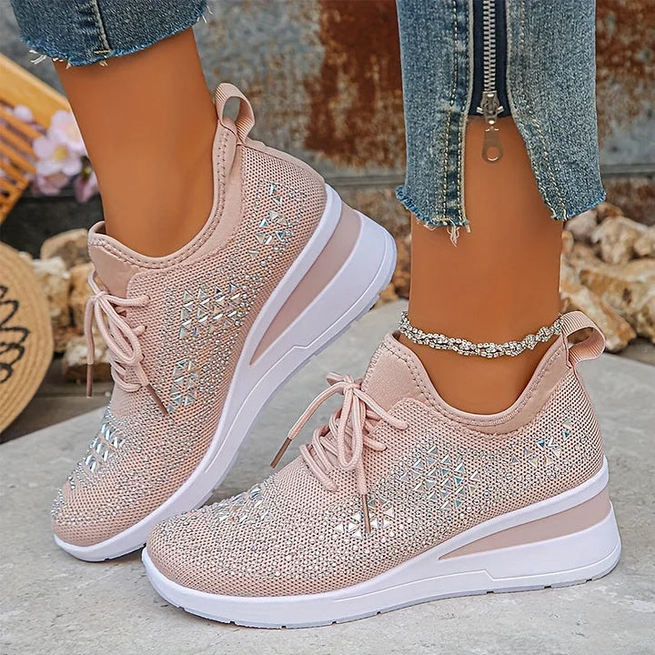 Juliette™ | Baskets compensées orthopédiques à strass 16