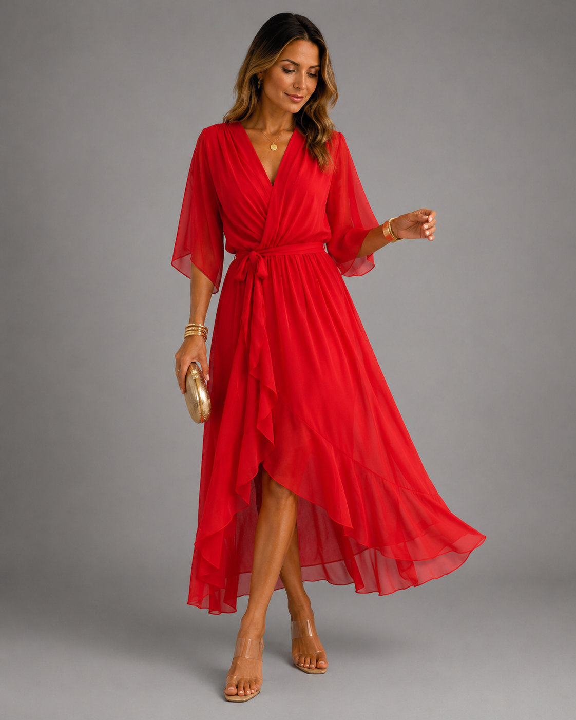 Isabelle™ | Robe Maxi Gainante en Mousseline