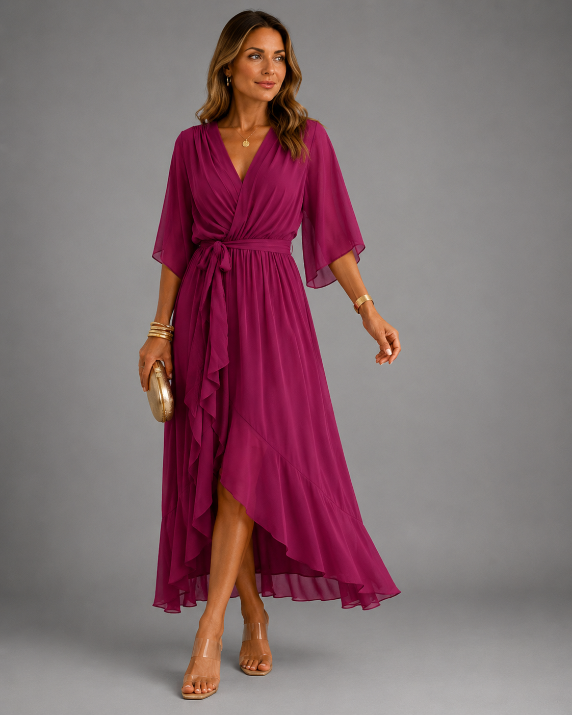Isabelle™ | Robe Maxi Gainante en Mousseline