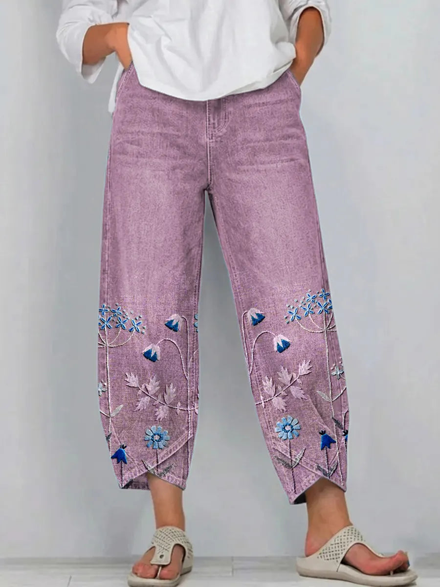 Aven™ | Pantalon Décontracté Brodé