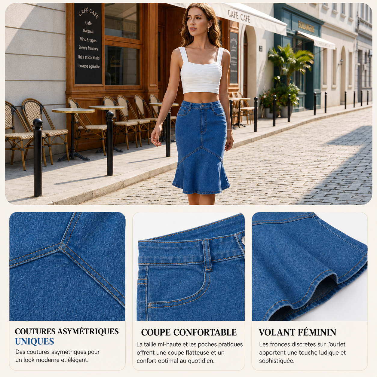 Ivessa™ | Jupe Taille Haute Gainante