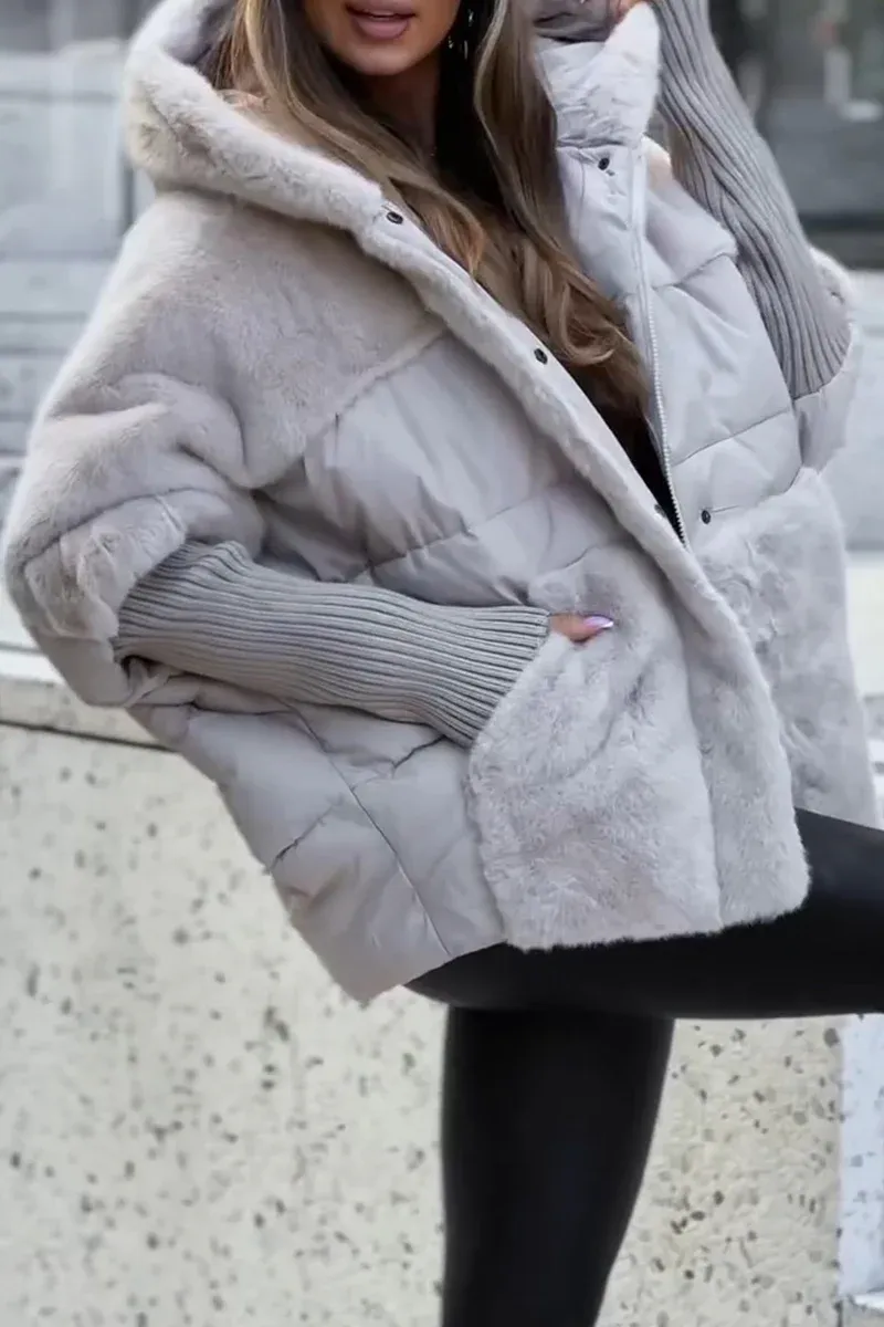 Lina | Doudoune oversize effet teddy