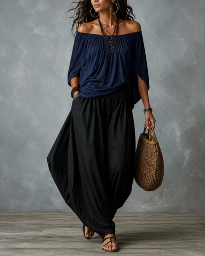 Laurine™ | Ensemble décontracté 2 pièces avec jambes larges
