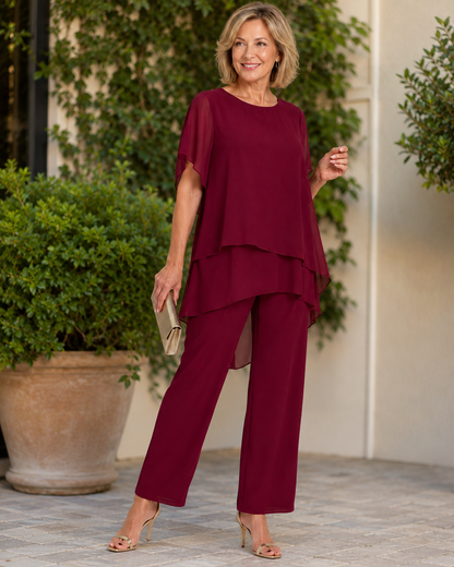 Karine™ | Ensemble élégant 2 pièces avec pantalons larges