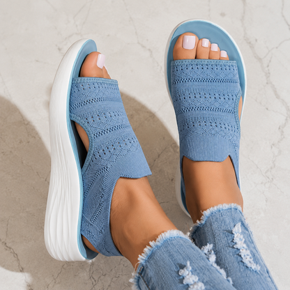 Fanny™ | Sandales plateformes confortables en maille qui camoufle le ventre