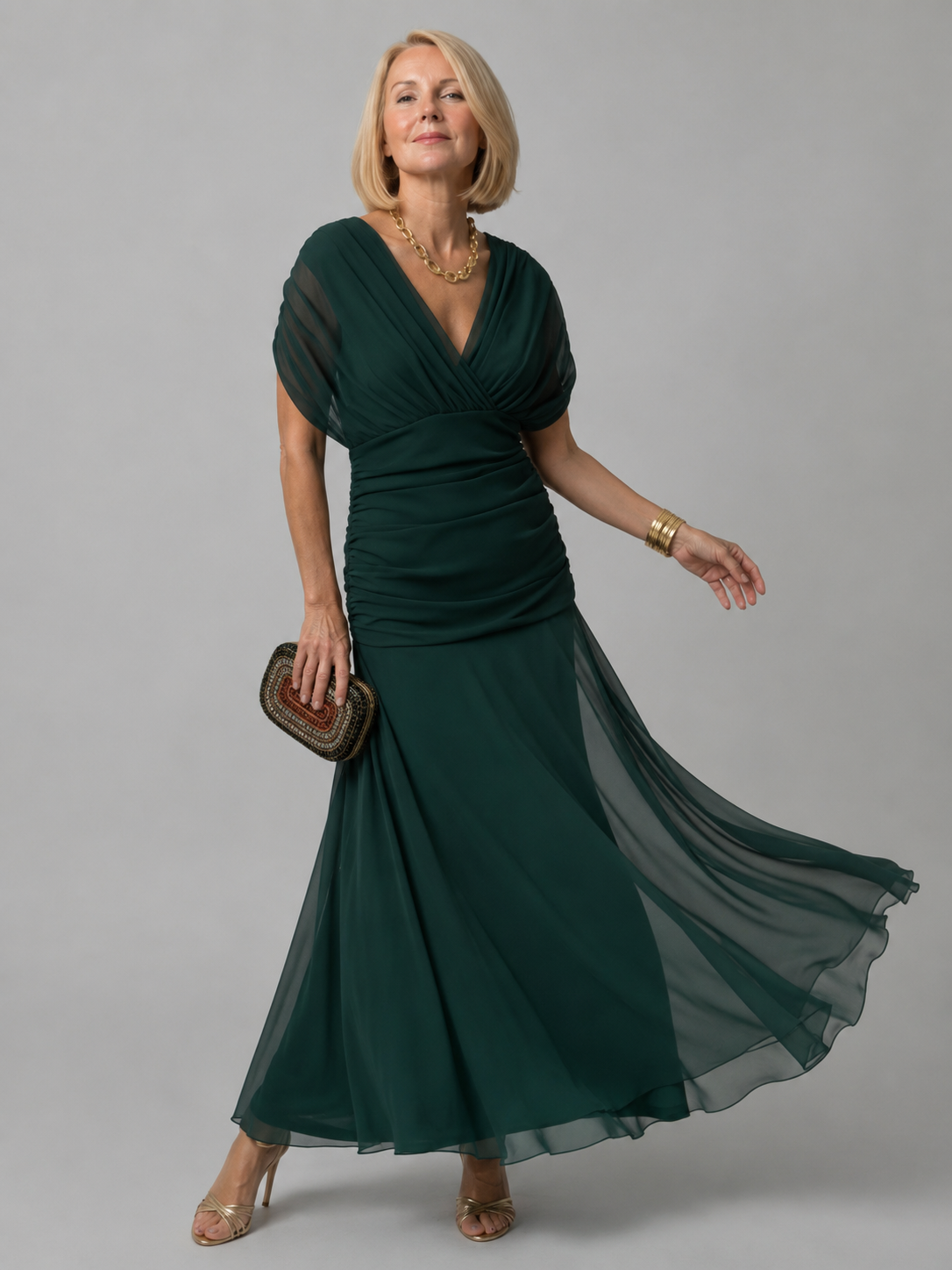 Evelina™ | Robe Maxi Élégante À Effet Ventre Plat