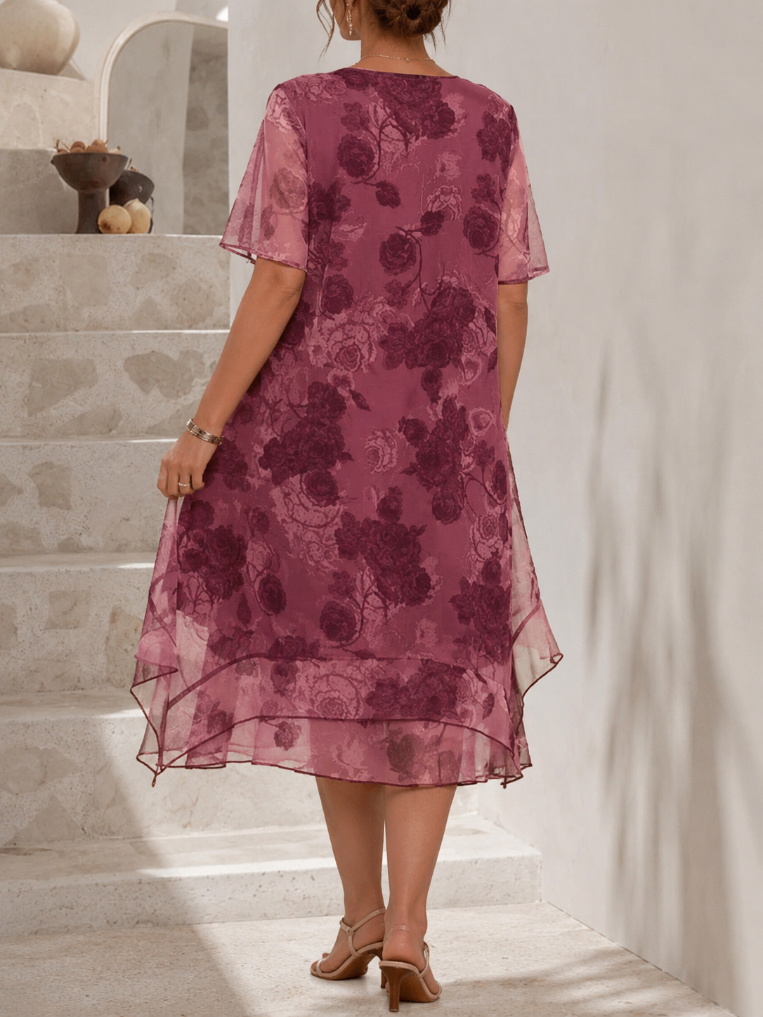 Lune™ | Robe Midi Plissée Gainante