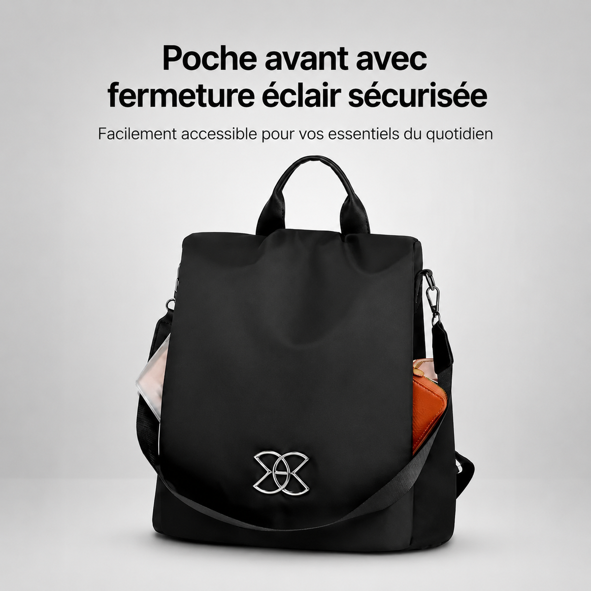 Élodie™ | Sac à dos élégant anti-vol avec fermeture éclair cachée