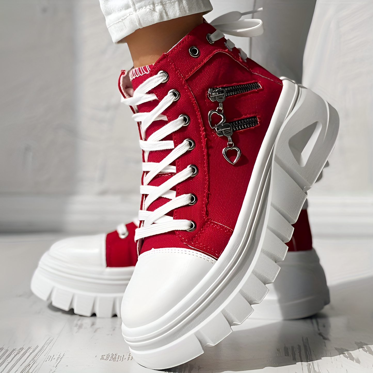 Elin™ | Baskets Orthopédiques Hautes en Denim