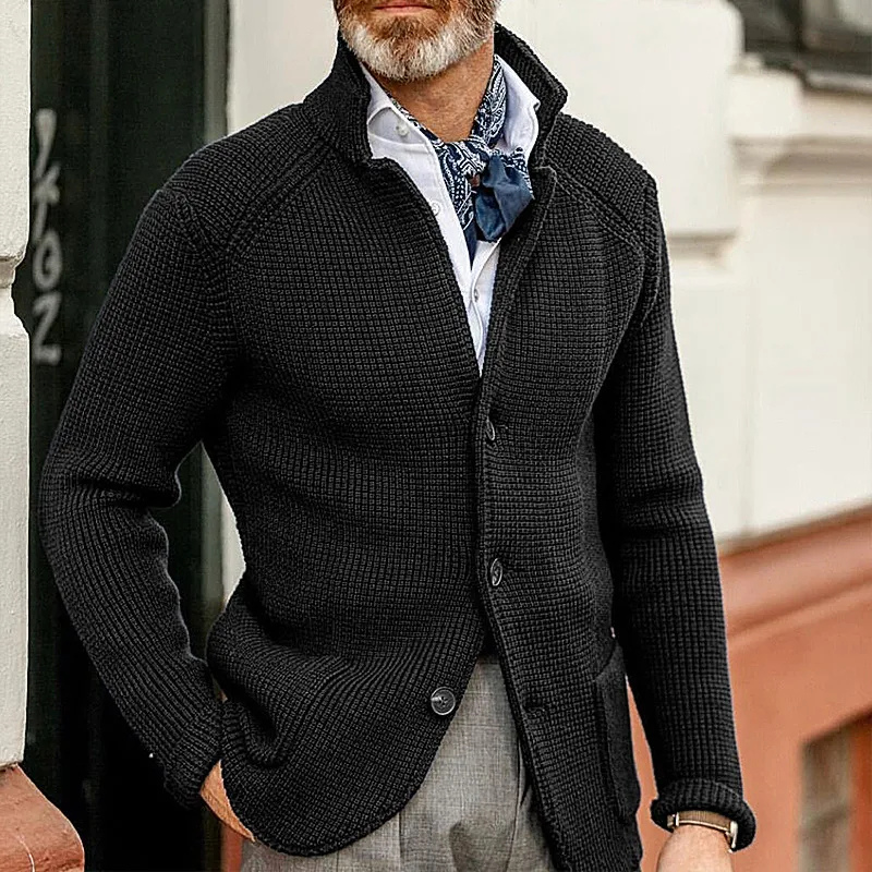 Kian™ | Cardigan Tricoté Côtelé Élégant