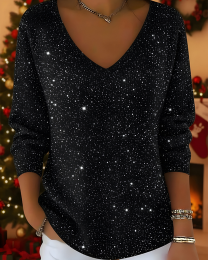 Leni™ | Pull Tricoté Pailleté Élégant