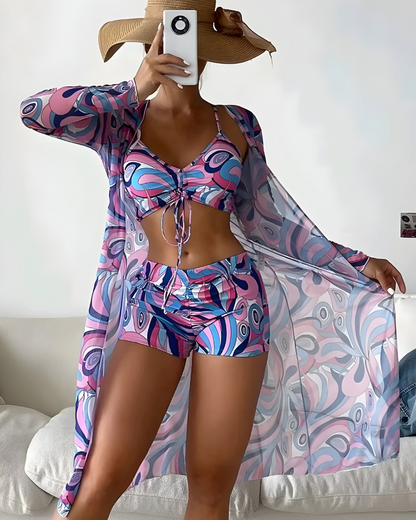 Noëlle™ | Ensemble de Bikini Trois Pièces Élégant