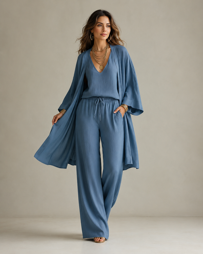 Gaëlle™ | Ensemble 3 pièces décontracté avec pantalon opaque