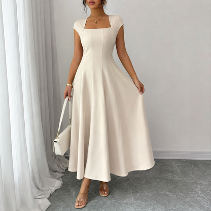 Céline™ | Robe midi A-ligne gainante classique