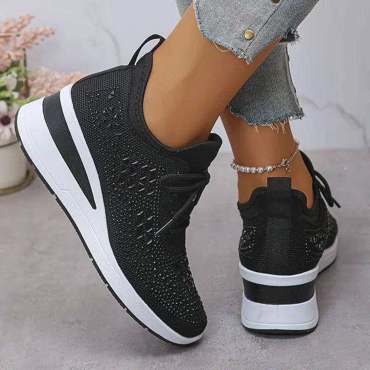 Juliette™ | Baskets compensées orthopédiques à strass 7