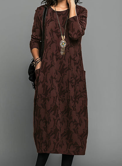 Rena™ | Robe Midi Confortable avec Motif