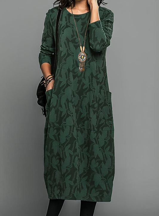 Rena™ | Robe Midi Confortable avec Motif