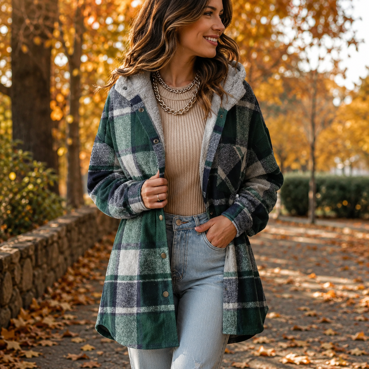 Élodie™ | Veste en flanelle douce avec capuche