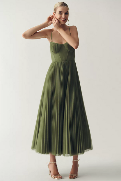Margaux™ | Robe maxi plissée qui camoufle le ventre élégante
