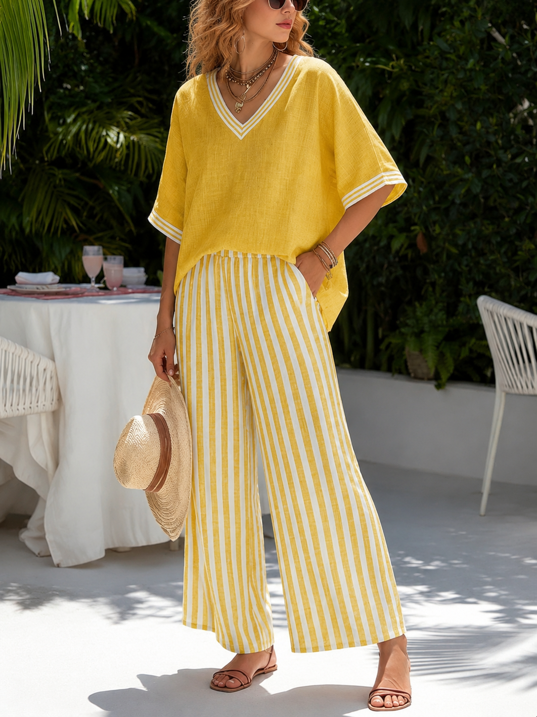 Alira™ | Ensemble Deux Pièces Rayé
