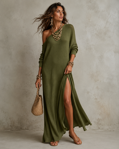 Keara™ | Robe Maxi Élégante à Épaules Dénudées
