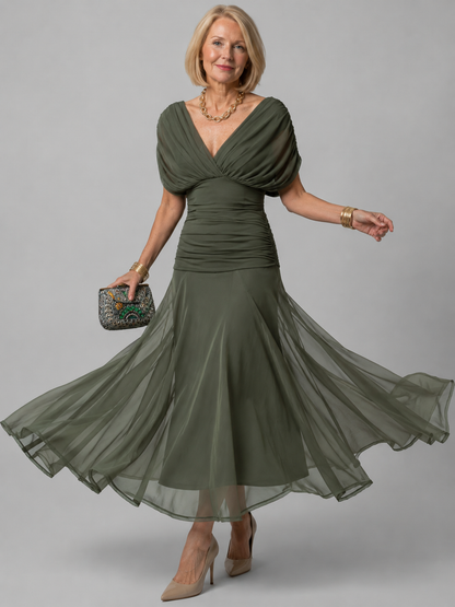 Evelina™ | Robe Maxi Élégante À Effet Ventre Plat