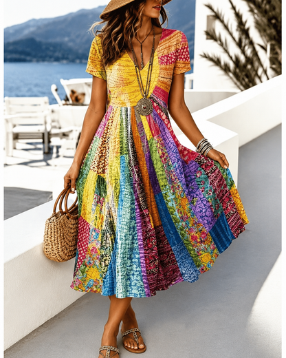 Lina™ | Robe Midi Vintage Gainante
