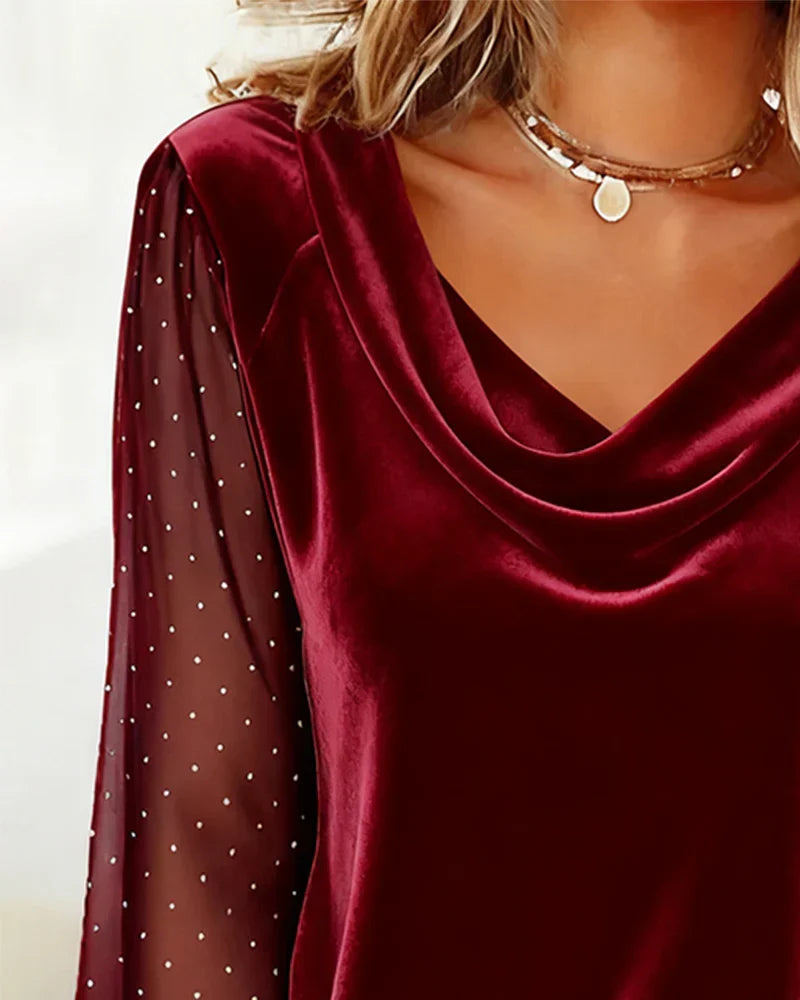 Nyra™ | Blouse Élégante Drapée