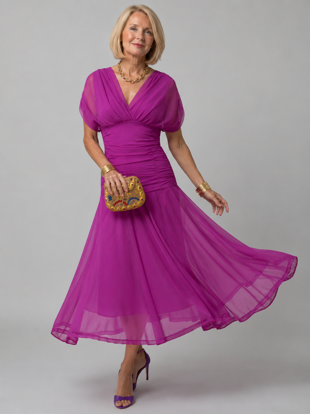 Evelina™ | Robe Maxi Élégante À Effet Ventre Plat