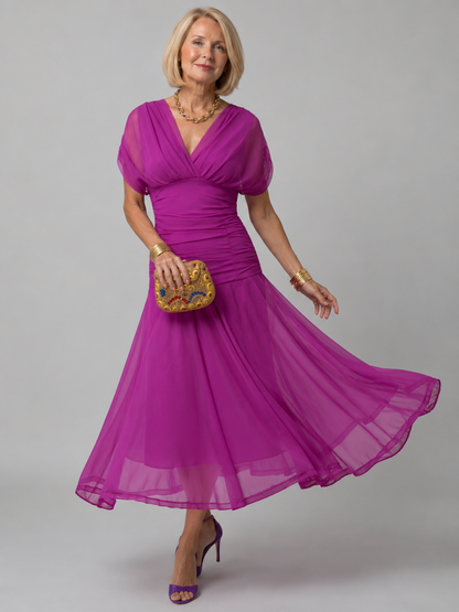Evelina™ | Robe Maxi Élégante À Effet Ventre Plat