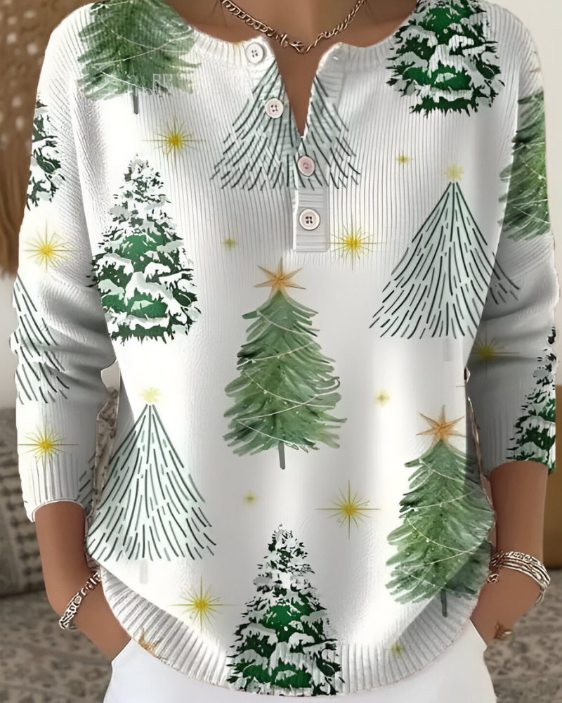 Emy™ | Haut festif à imprimé de Noël