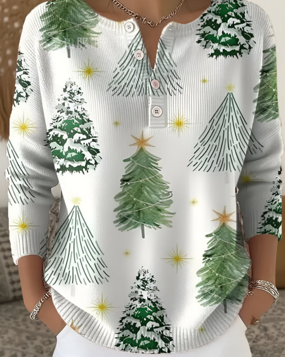 Emy™ | Haut festif à imprimé de Noël