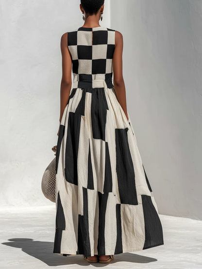 Margaux™ | Robe maxi élégante sans manches qui camoufle le ventre