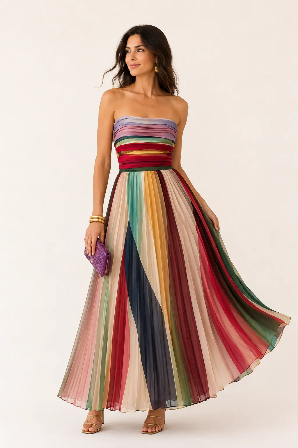 Valeria™ | Robe Maxi Arc-en-Ciel Gainante