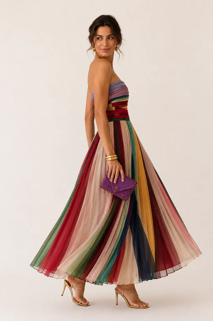 Valeria™ | Robe Maxi Arc-en-Ciel Gainante